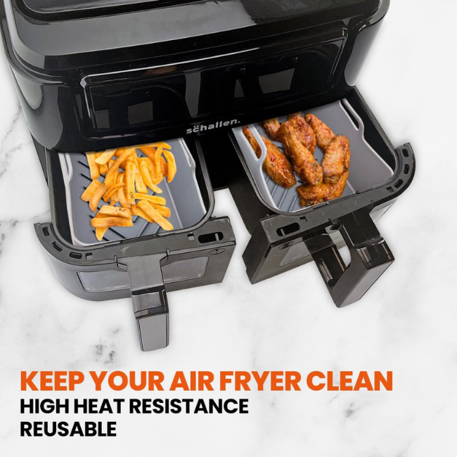 REUSABLE SILICONE AIR FRYER LINERS